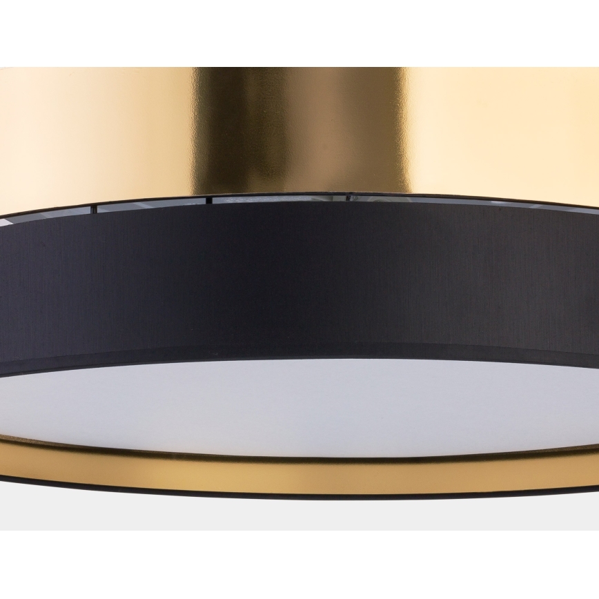 Plafón HILTON 4xE27/15W/230V diámetro 60 cm bronce/negro