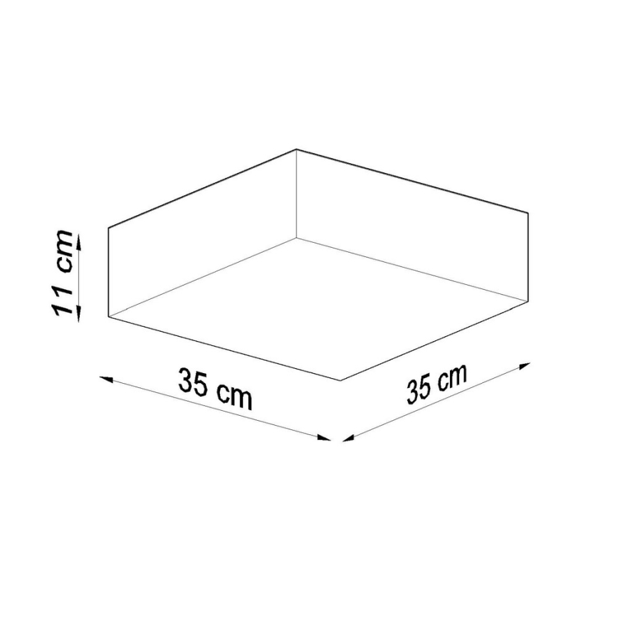 Plafón HORUS 35 2xE27/60W/230V negro