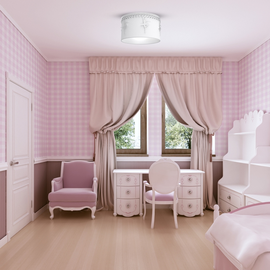 Plafón infantil BALLET 1xE27/60W/230V