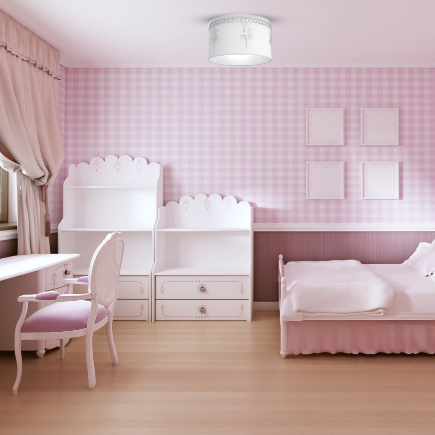 Plafón infantil BALLET 1xE27/60W/230V