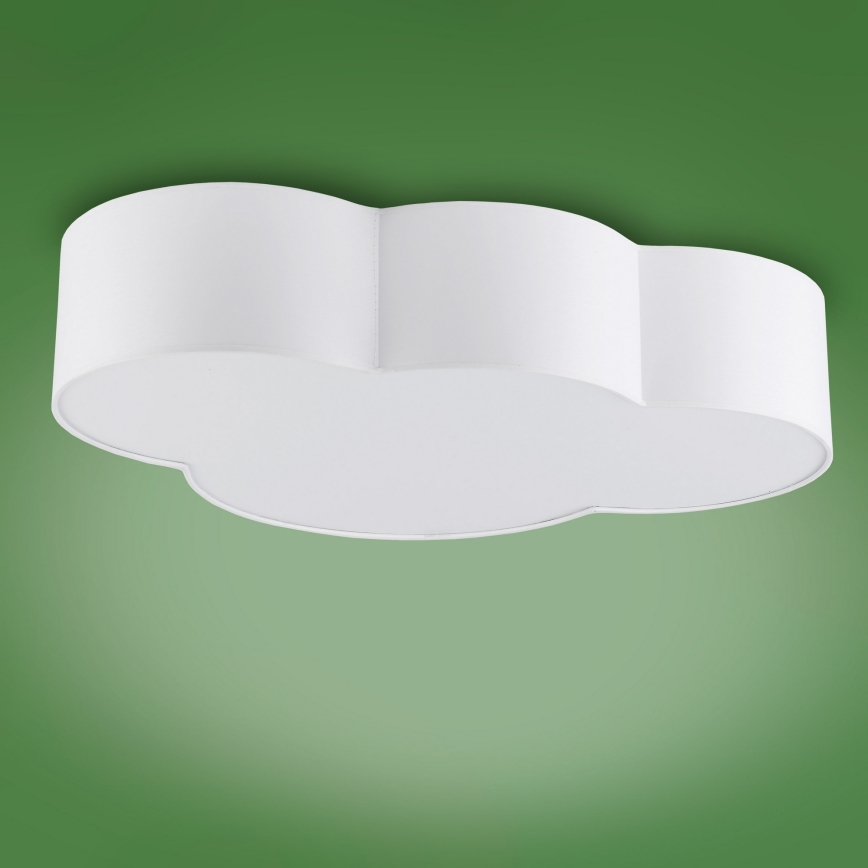 Plafón infantil CLOUD 4xE27/15W/230V blanco