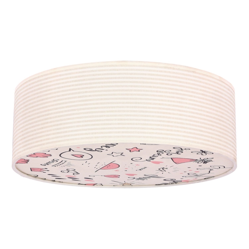 Plafón infantil KIDDY 2xE27/40W/230V beige/rosa