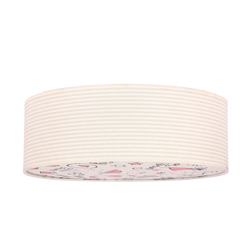 Plafón infantil KIDDY 2xE27/40W/230V beige/rosa