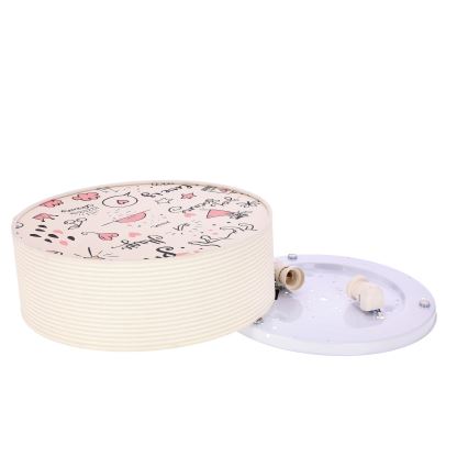 Plafón infantil KIDDY 2xE27/40W/230V beige/rosa