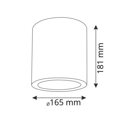 Plafón JUPITER 1xE27/20W/230V 181x165 mm