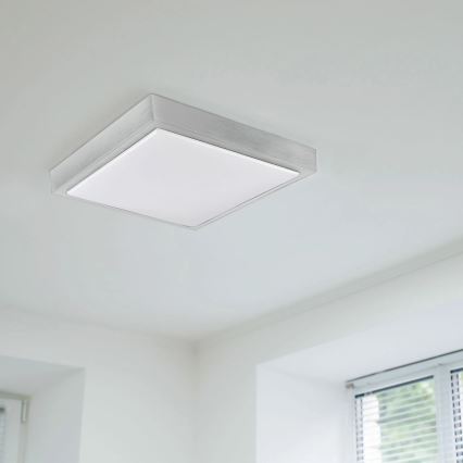 Plafón KAZIMIERZ 2xE27/20W/230V 29,5x29,5 cm plata