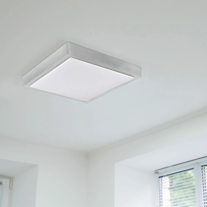 Plafón KAZIMIERZ 2xE27/20W/230V 29,5x29,5 cm plata