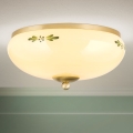 Plafón LANDHAUS 2xE27/60W/230V diá. 28 cm latón/beige