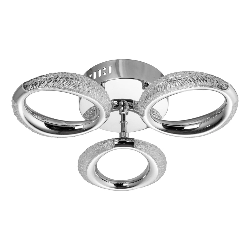 Plafón LED 3xLED/14W/230V 3000-5000K diá. 35 cm cromo brillante