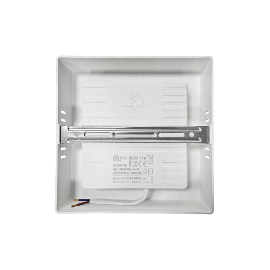 Plafón LED BLOCK LED/12W/230V 4000K 16,7x16,7 cm blanco
