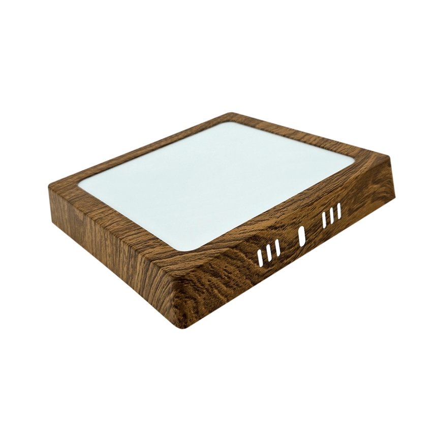Plafón LED BLOCK LED/12W/230V 4200K 16,3x16,3 cm marrón