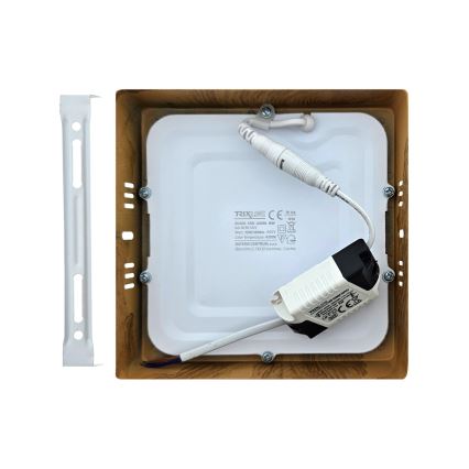Plafón LED BLOCK LED/12W/230V 4200K 16,3x16,3 cm marrón