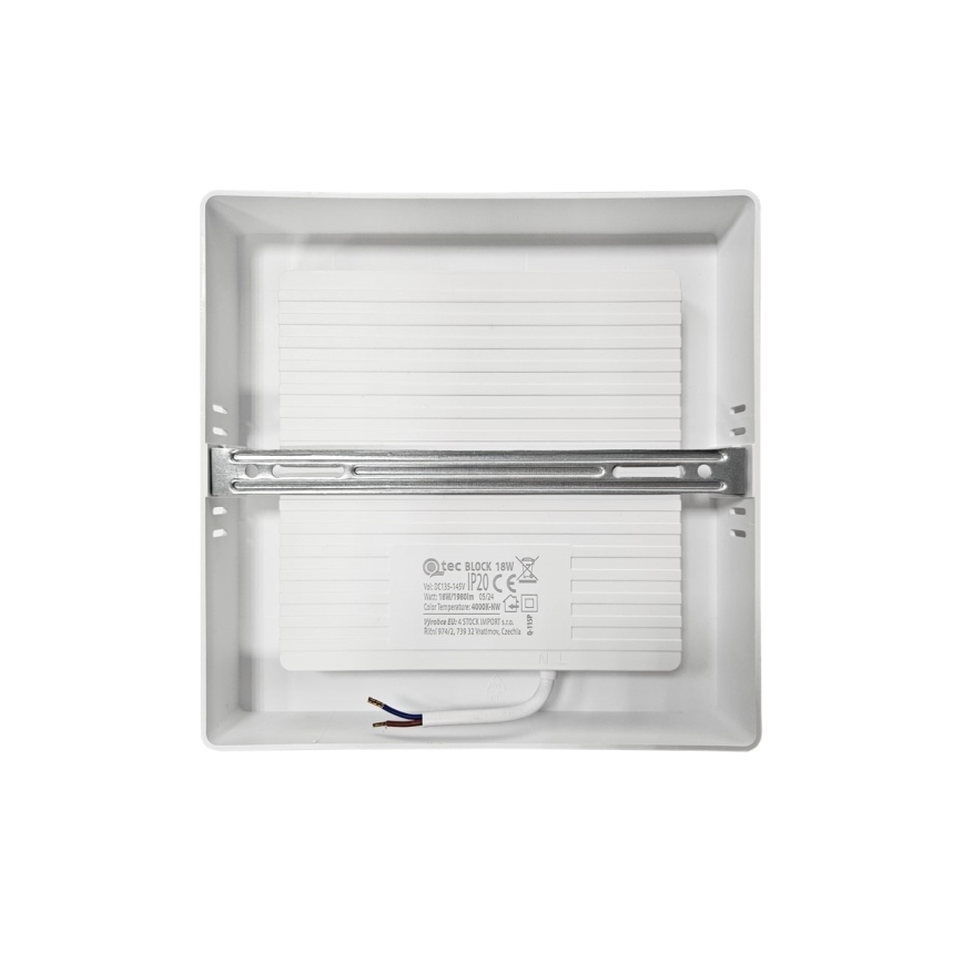 Plafón LED BLOCK LED/18W/230V 4000K 21,4x21,4 cm blanco