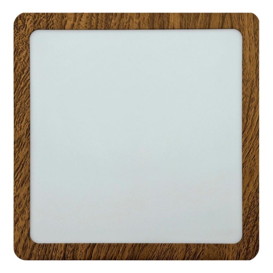 Plafón LED BLOCK LED/18W/230V 4200K 22x22 cm marrón