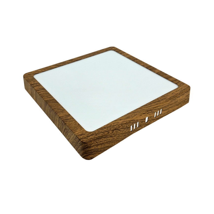 Plafón LED BLOCK LED/18W/230V 4200K 22x22 cm marrón