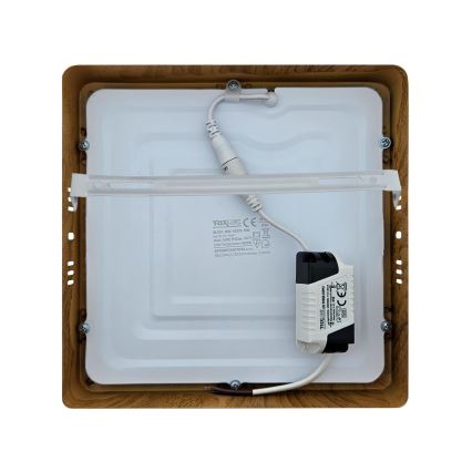 Plafón LED BLOCK LED/18W/230V 4200K 22x22 cm marrón