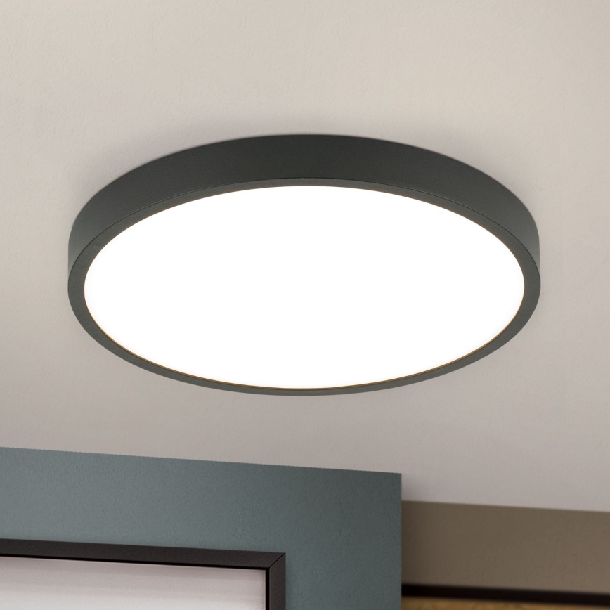 Plafón LED BULLY LED/24W/230V diá. 24 cm negro