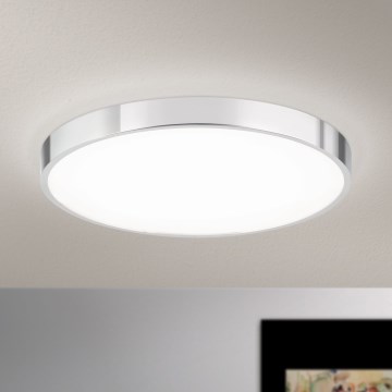 Plafón LED BULLY LED/28W/230V diá. 28 cm cromo brillante