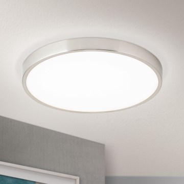 Plafón LED BULLY LED/28W/230V diá. 28 cm cromo mate