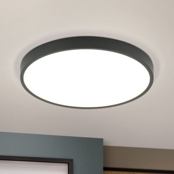Plafón LED BULLY LED/28W/230V diá. 28 cm negro