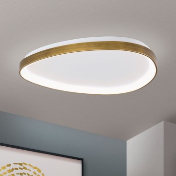 Plafón LED CHARLIE LED/48W/230V diá. 65 cm dorado