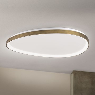 Plafón LED CHARLIE LED/72W/230V diá. 80 cm dorado