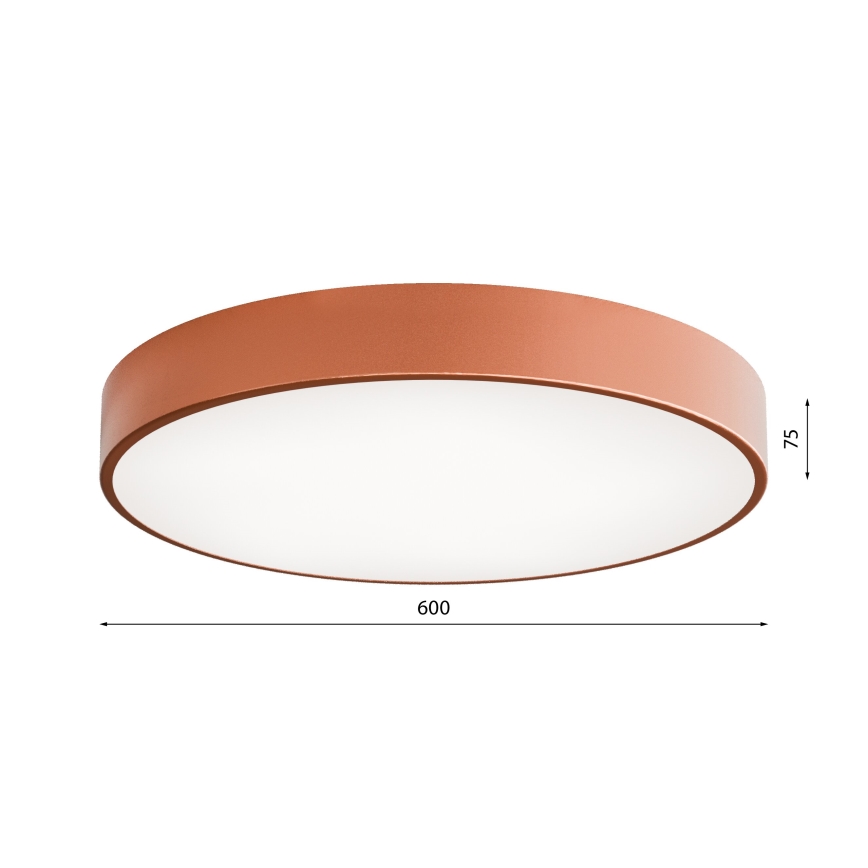 Plafón LED CLEO LED/69W/230V 3000K diá. 60 cm cobre