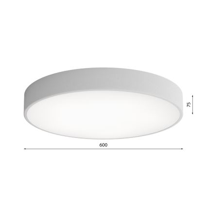 Plafón LED CLEO LED/69W/230V 3000K diá. 60 cm gris