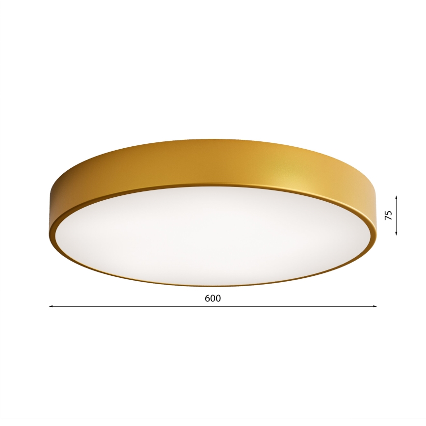 Plafón LED CLEO LED/69W/230V 4000K diá. 60 cm dorado