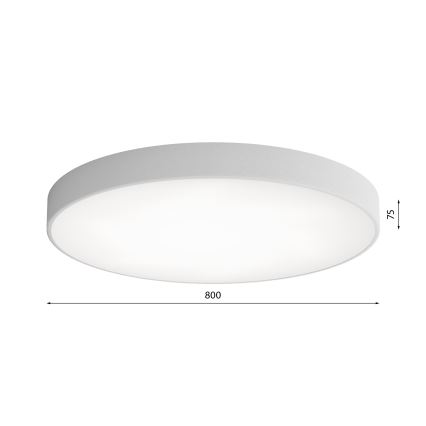 Plafón LED CLEO LED/96W/230V 3000K diá. 80 cm gris