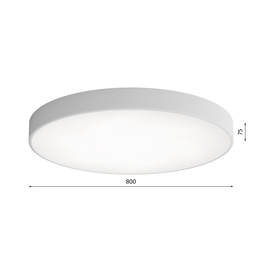Plafón LED CLEO LED/96W/230V 3000K diá. 80 cm gris