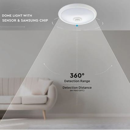 Plafón LED con sensor LED/12W/230V 4000K