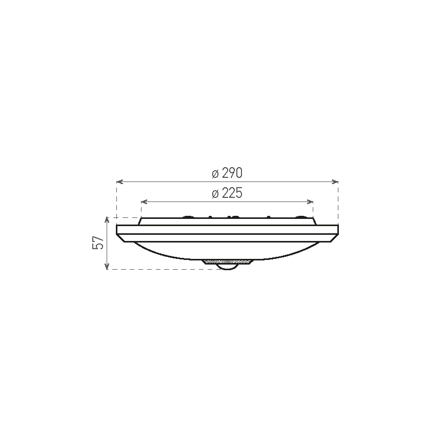 Plafón LED con sensor y módulo de emergencia MANA LED/16W/230V 4000K