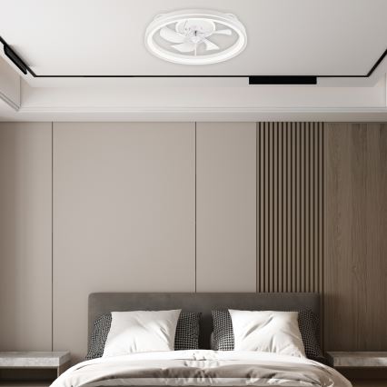 LED Plafón regulable con ventilador FARGO LED/37W/230V blanco + control remoto