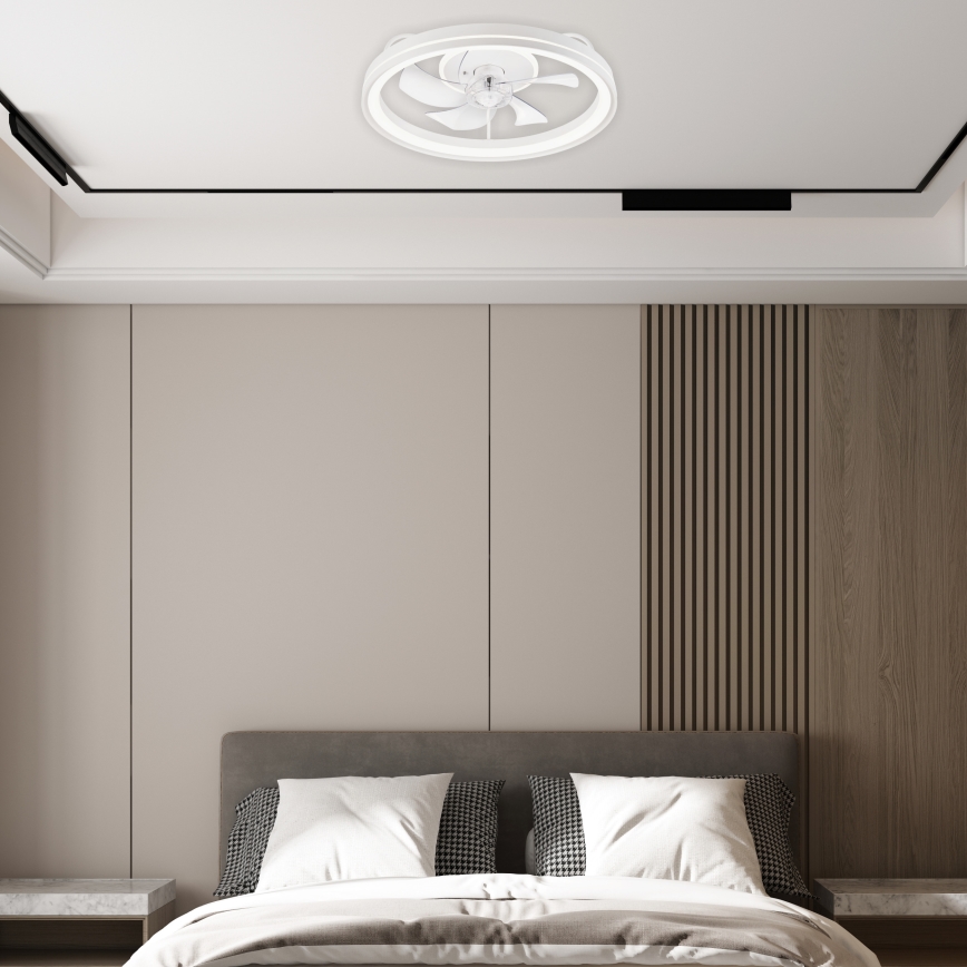 LED Plafón regulable con ventilador FARGO LED/37W/230V blanco + control remoto