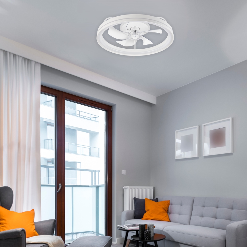 LED Plafón regulable con ventilador FARGO LED/37W/230V blanco + control remoto