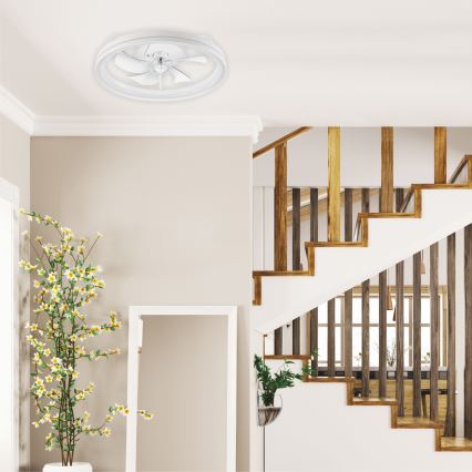 LED Plafón regulable con ventilador FARGO LED/37W/230V blanco + control remoto