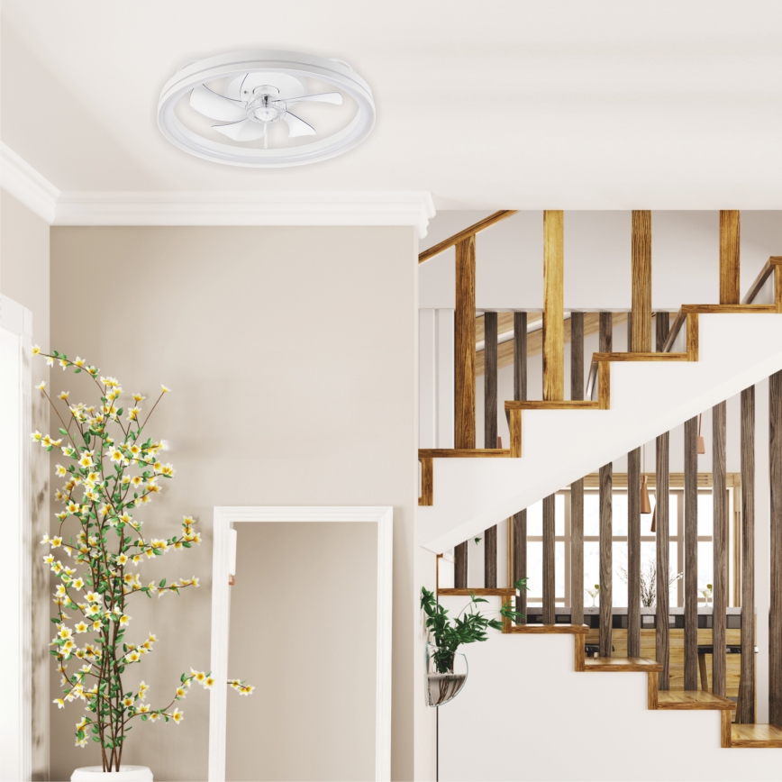 LED Plafón regulable con ventilador FARGO LED/37W/230V blanco + control remoto
