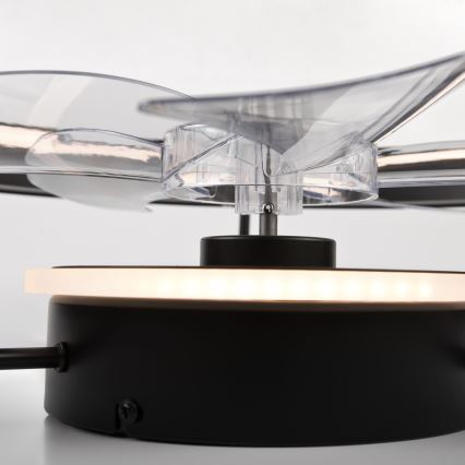 LED Plafón regulable con ventilador FARGO LED/37W/230V negro + control remoto