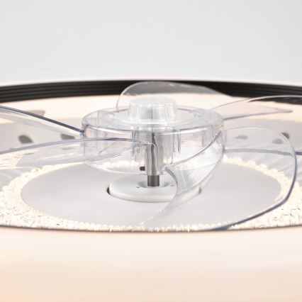 LED Plafón regulable con ventilador GEMMA LED/37W/230V blanco + control remoto