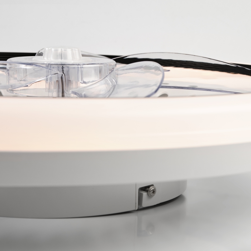 LED Plafón regulable con ventilador GEMMA LED/37W/230V blanco + control remoto
