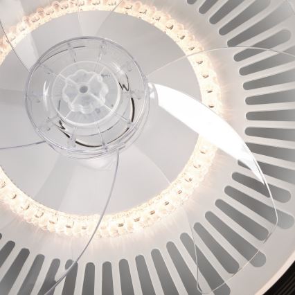 LED Plafón regulable con ventilador GEMMA LED/37W/230V blanco + control remoto