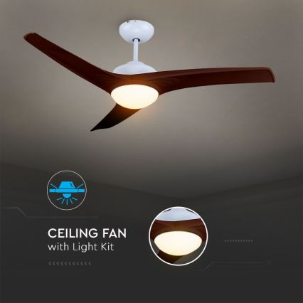Plafón LED con ventilador LED/15W/230V 3000/4000/6400K + control remoto