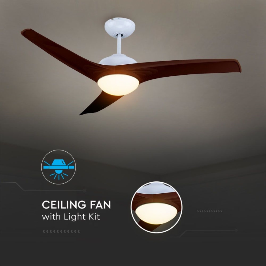 Plafón LED con ventilador LED/15W/230V 3000/4000/6400K + control remoto