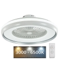 Plafón LED con ventilador LED/45W/230V 3000/4000/6500K gris + control remoto