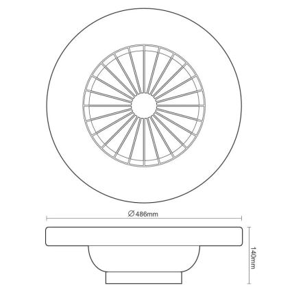 Plafón LED regulable con ventilador OPAL LED/48W/230V 3000-6500K + control remoto