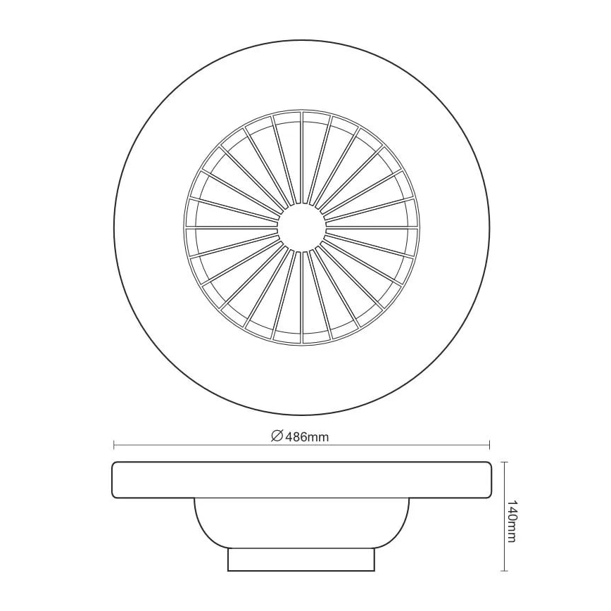 Plafón LED regulable con ventilador OPAL LED/48W/230V 3000-6500K + control remoto