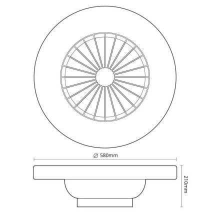 Plafón LED regulable con ventilador OPAL LED/72W/230V 3000-6500K + control remoto