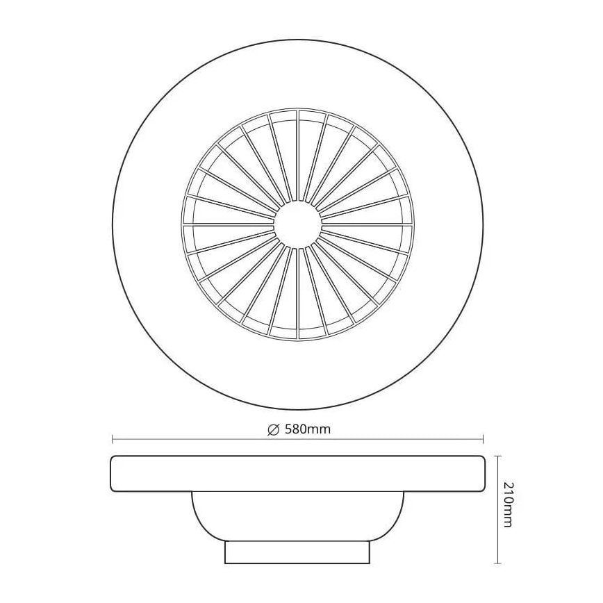 Plafón LED regulable con ventilador OPAL LED/72W/230V 3000-6500K + control remoto