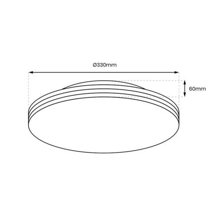 Plafón LED de baño BEVER LED/16W/230V 4000K diá. 33 cm IP44